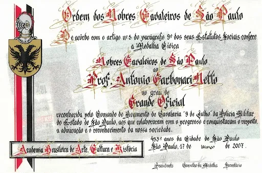 Medalha Cívica – Grau de Grande Oficial